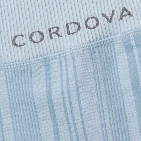 Stylish Striped Blue Leggings - Picture 8 of 8